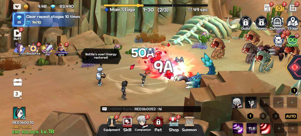 Red Desert: team RPG Battle