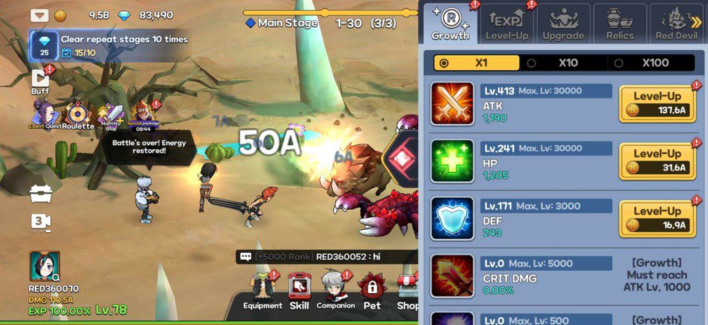 Red Desert: team RPG Character Upgrade